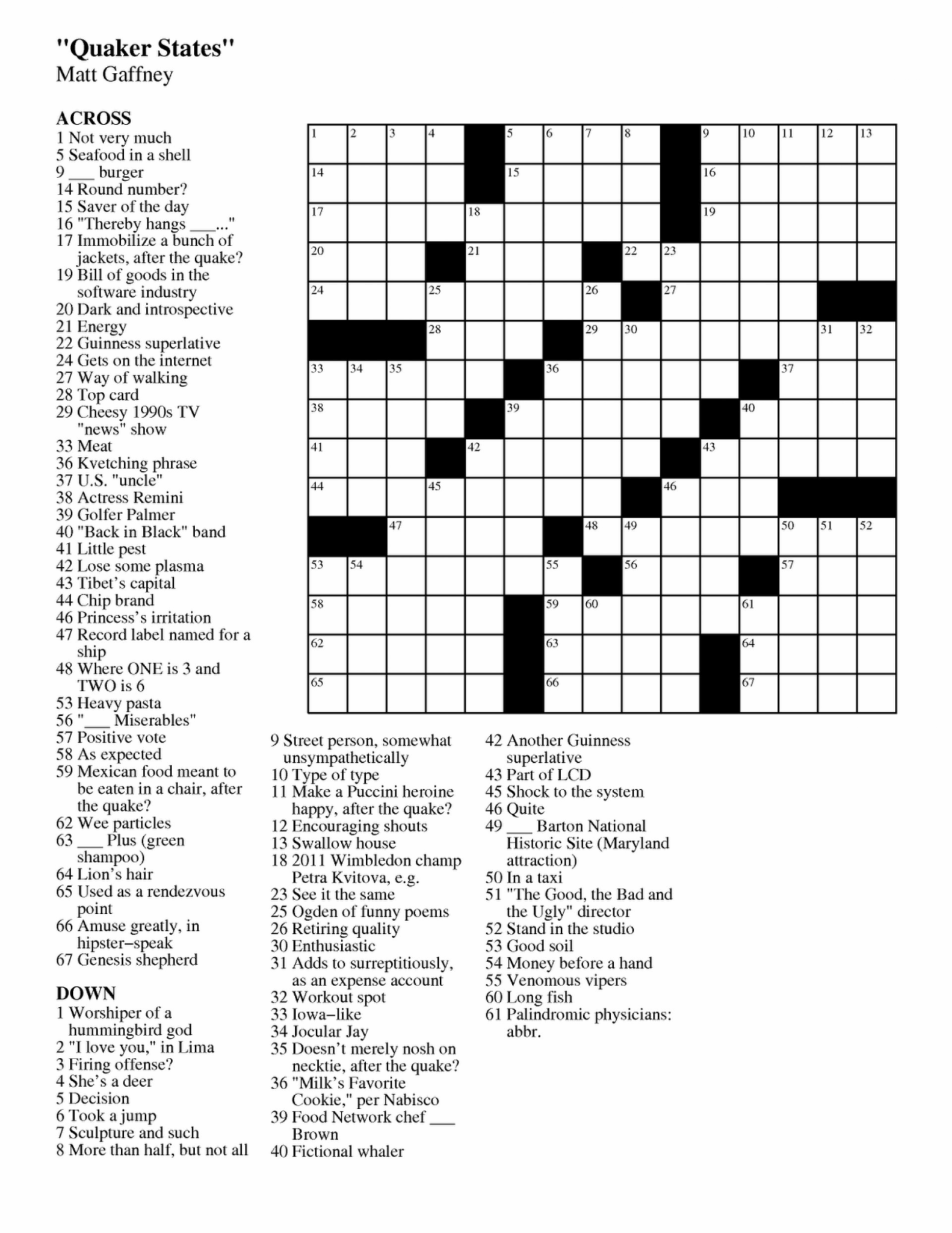 Printable Crossword Puzzles For Middle Schoolers - Free Printable ...