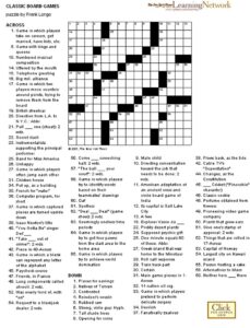 Ny Times Crossword Puzzle - Free Printable Crosswords