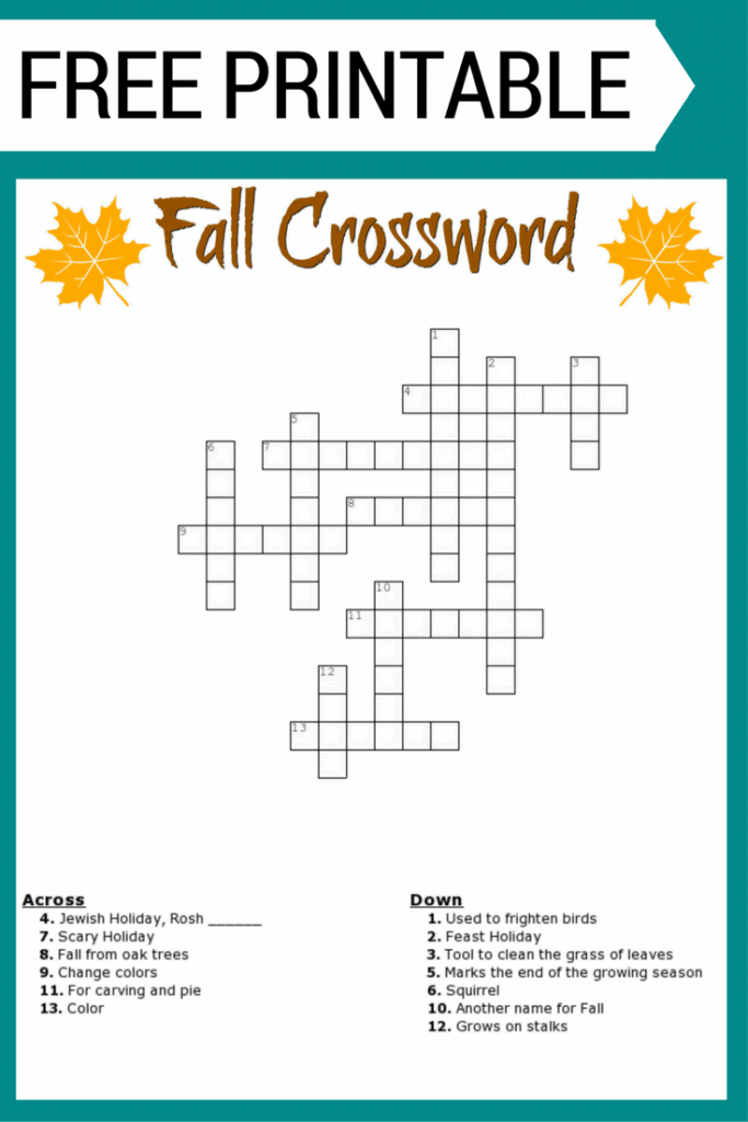 Easy Printable Crossword Puzzles With Word Bank - Free Printable Crosswords
