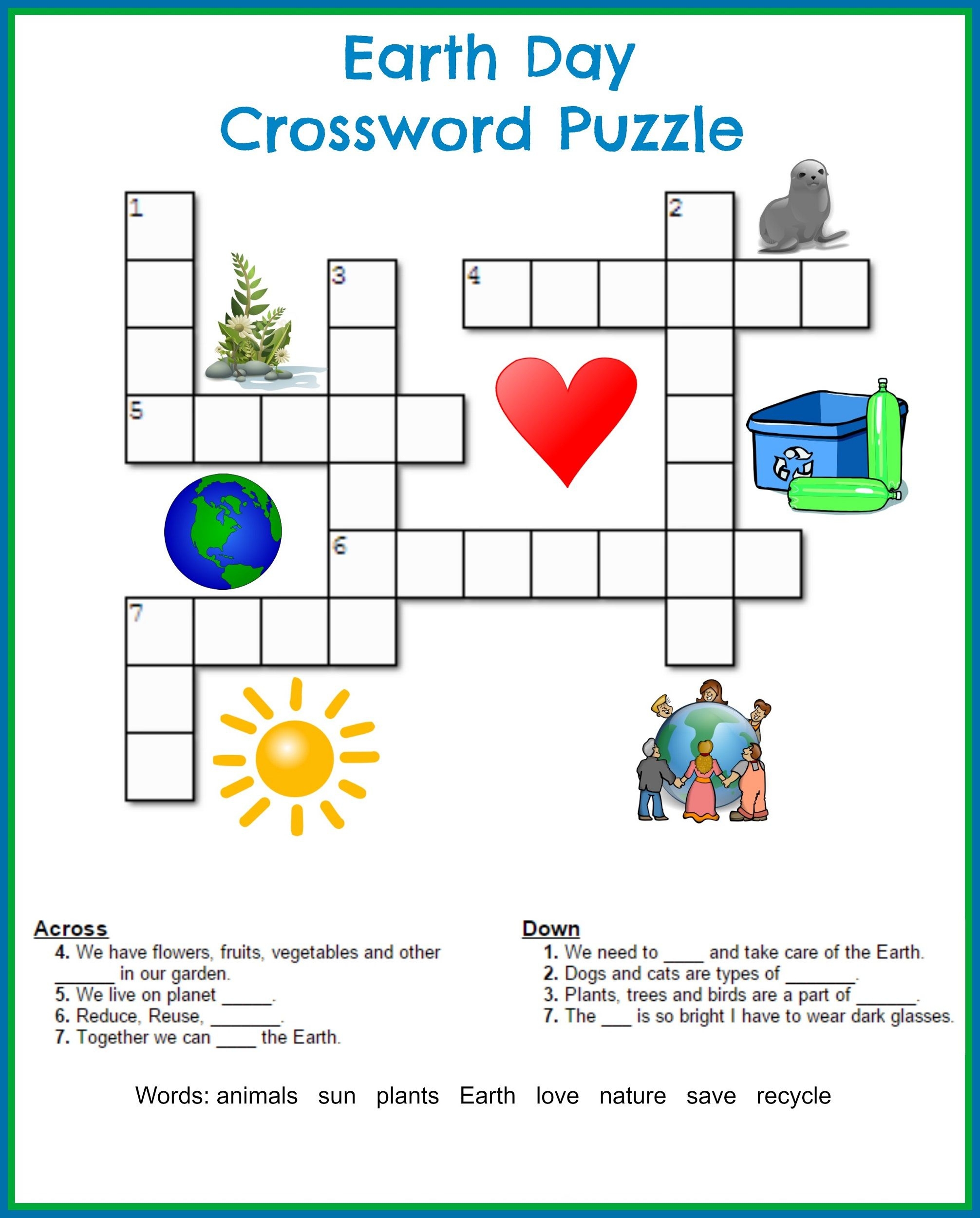Printable Crosswords For 6 Year Olds Sally Crossword Puzzles