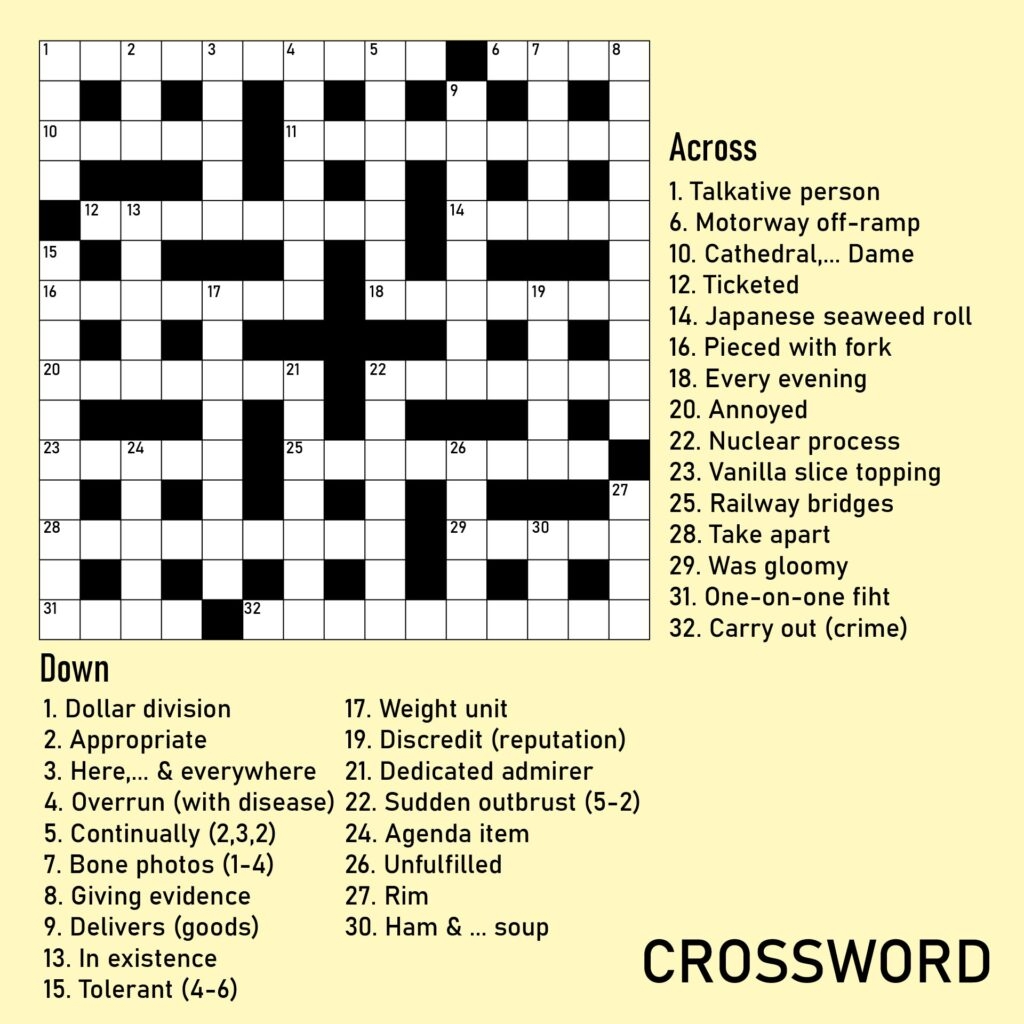 Printable Crosswords For Adults Printable JD