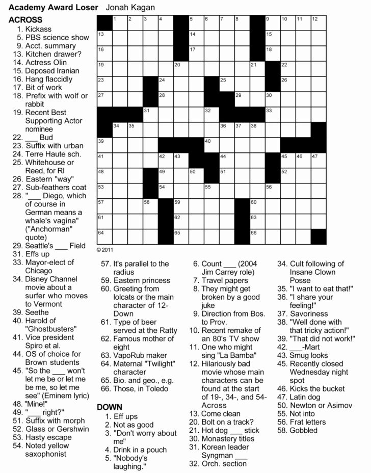 Printable Crosswords For Young Adults Printable Crossword Puzzles 