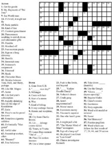 Printable Daily Commuter Crossword Puzzle Printable JD