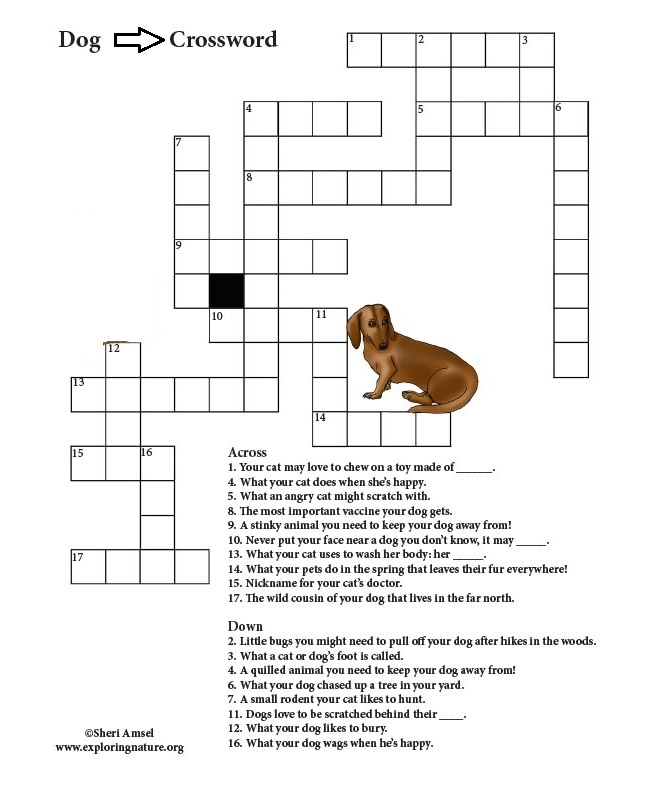 Printable Dog Crossword Puzzle For Free Free Download And Print For You 