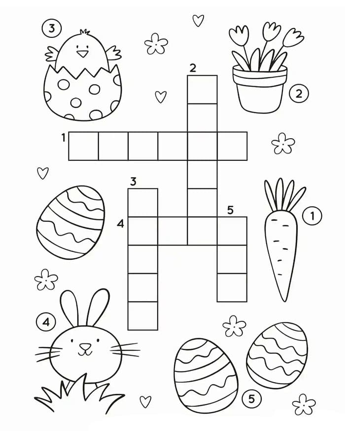 Printable Easter Crossword Puzzles PrintableLib