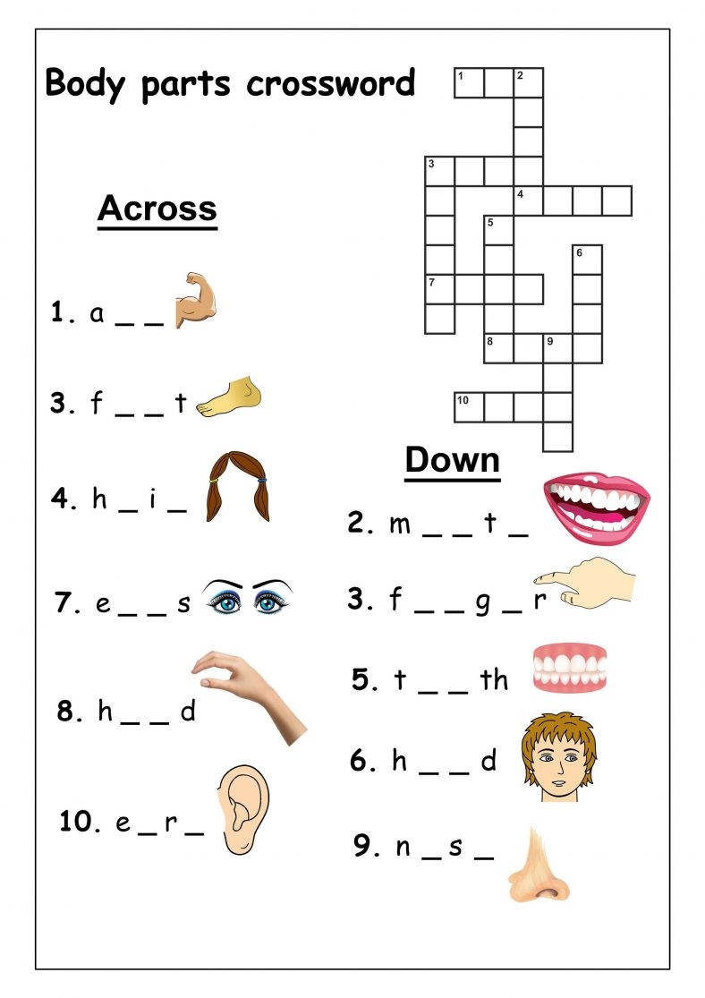 Printable Easy Crossword Puzzles For Kids 101 Activity
