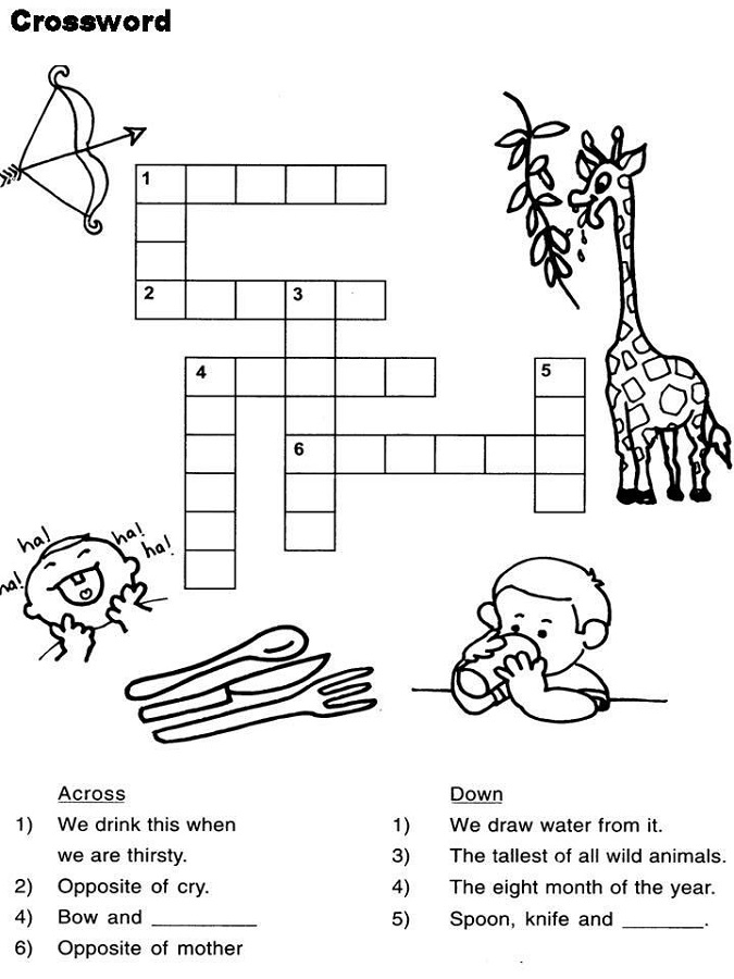 Printable Easy Crosswords Puzzles