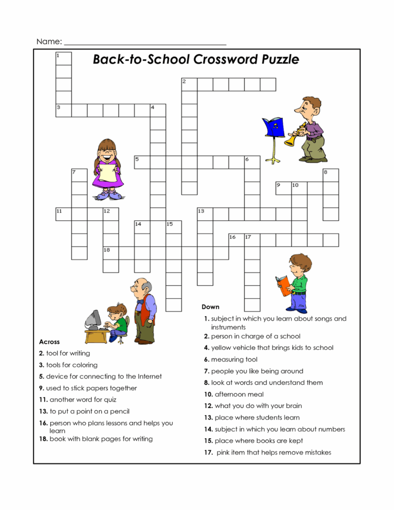 Crossword Puzzles With Answers In English Pdf - Free Printable Crosswords