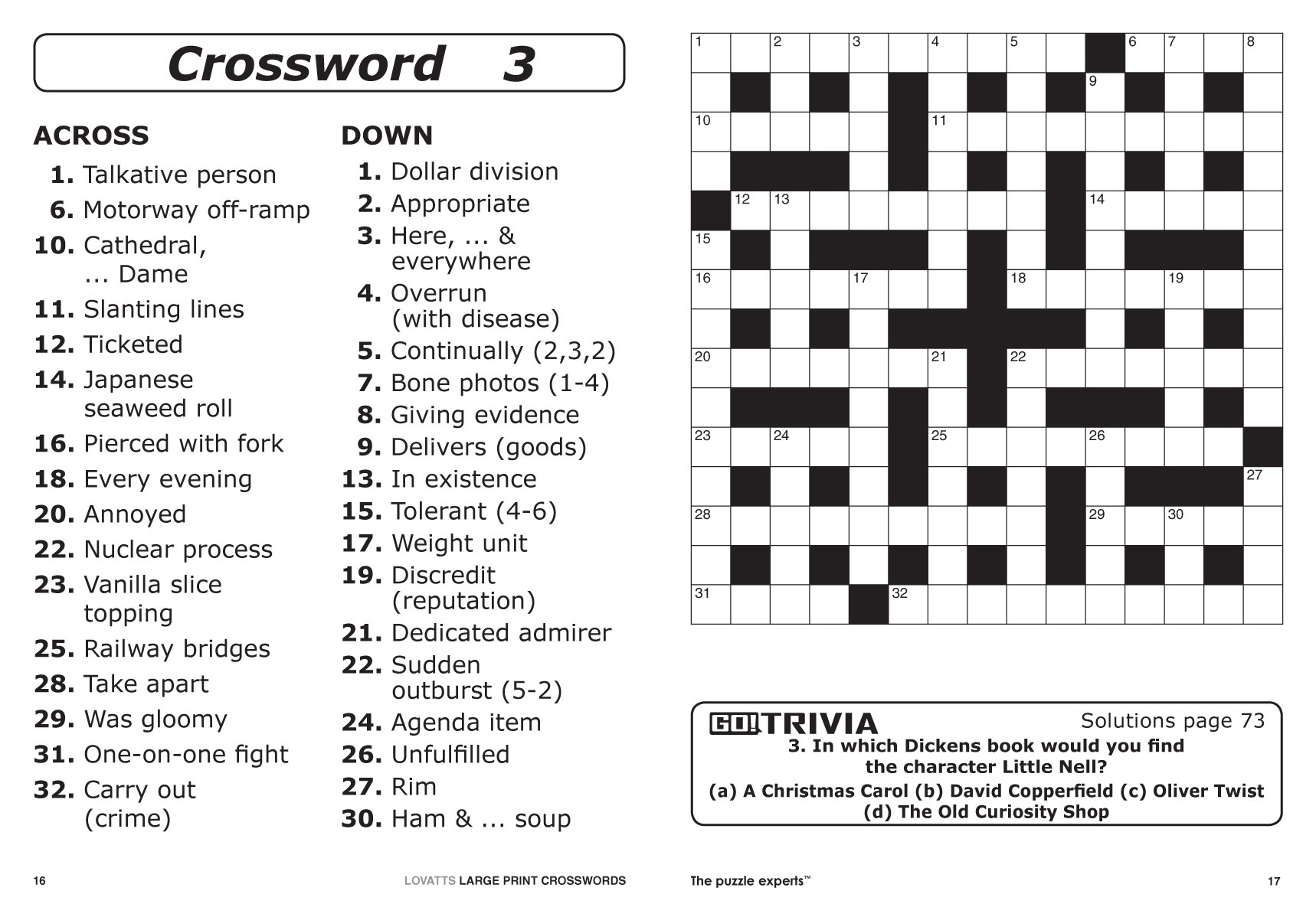 Printable Giant Crossword Puzzles Printable Crossword Puzzles