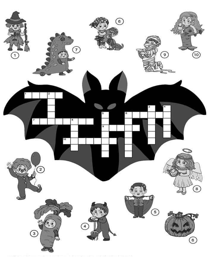 Printable Halloween Crossword Puzzle Adults Free Download And Print 