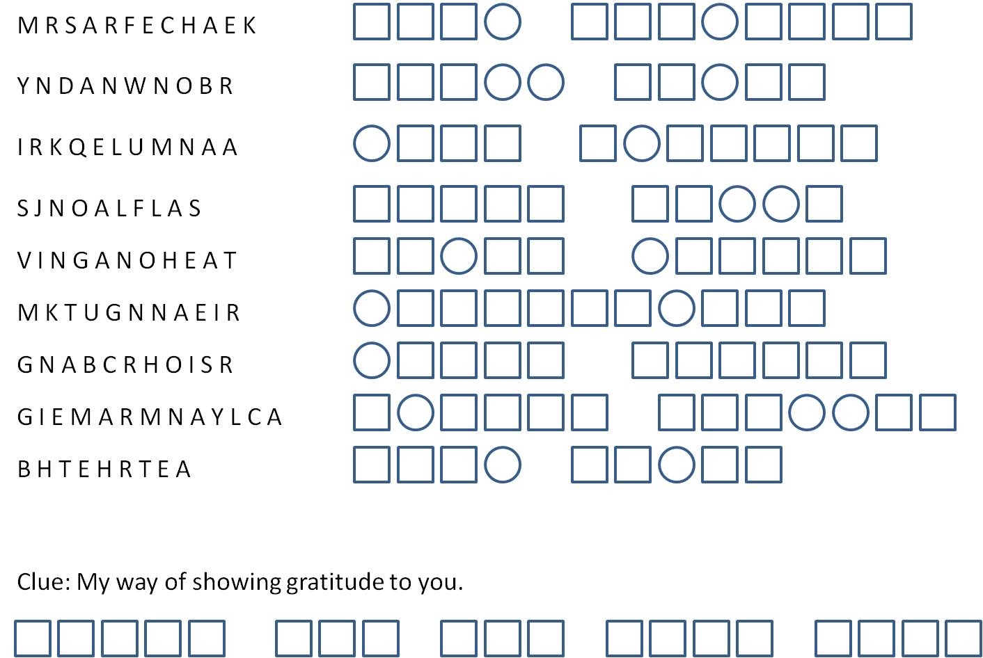 Printable Jumble Puzzles With Answers Printable Crossword Puzzles