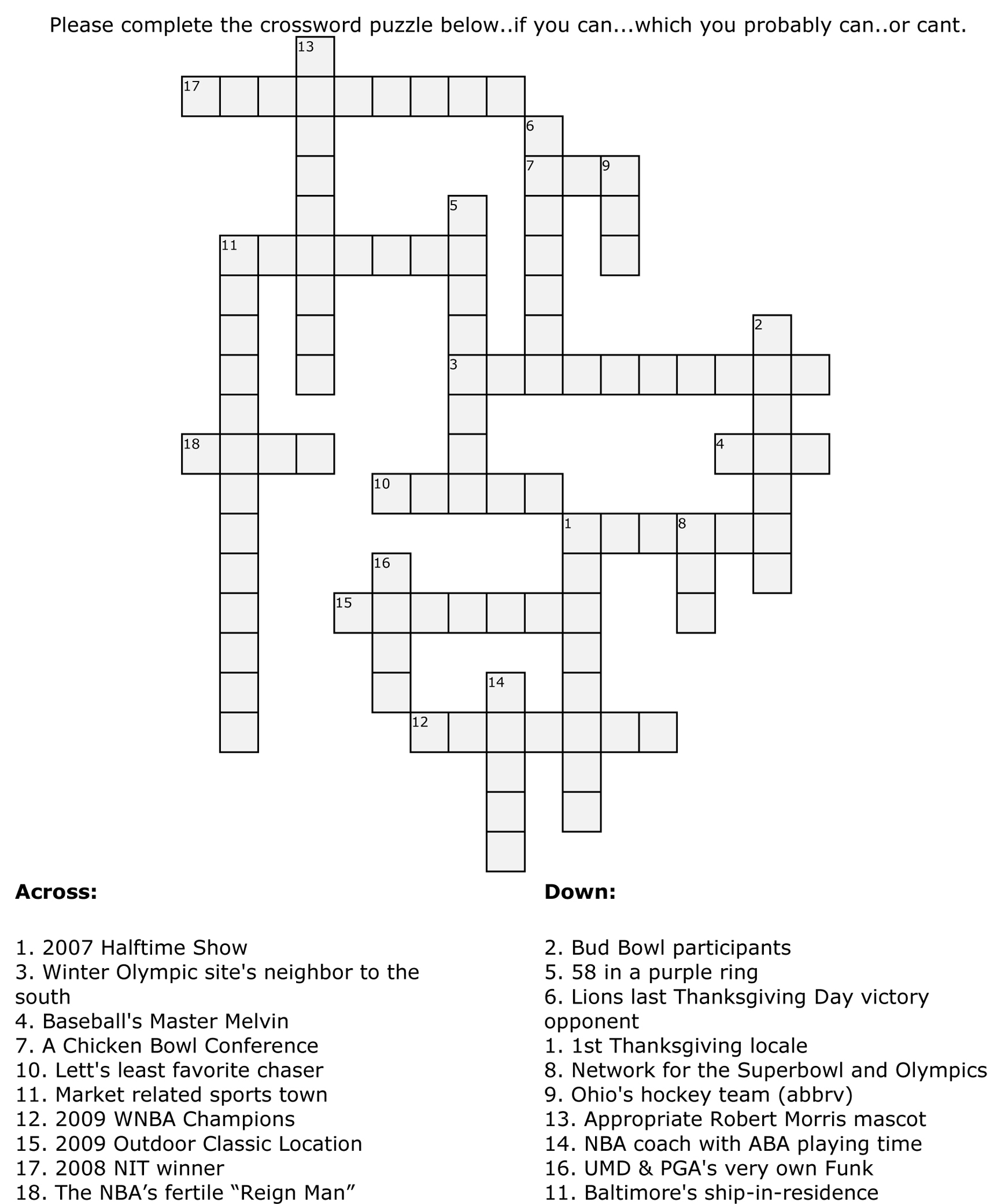 Printable Quiz Crossword Printable Crossword Puzzles