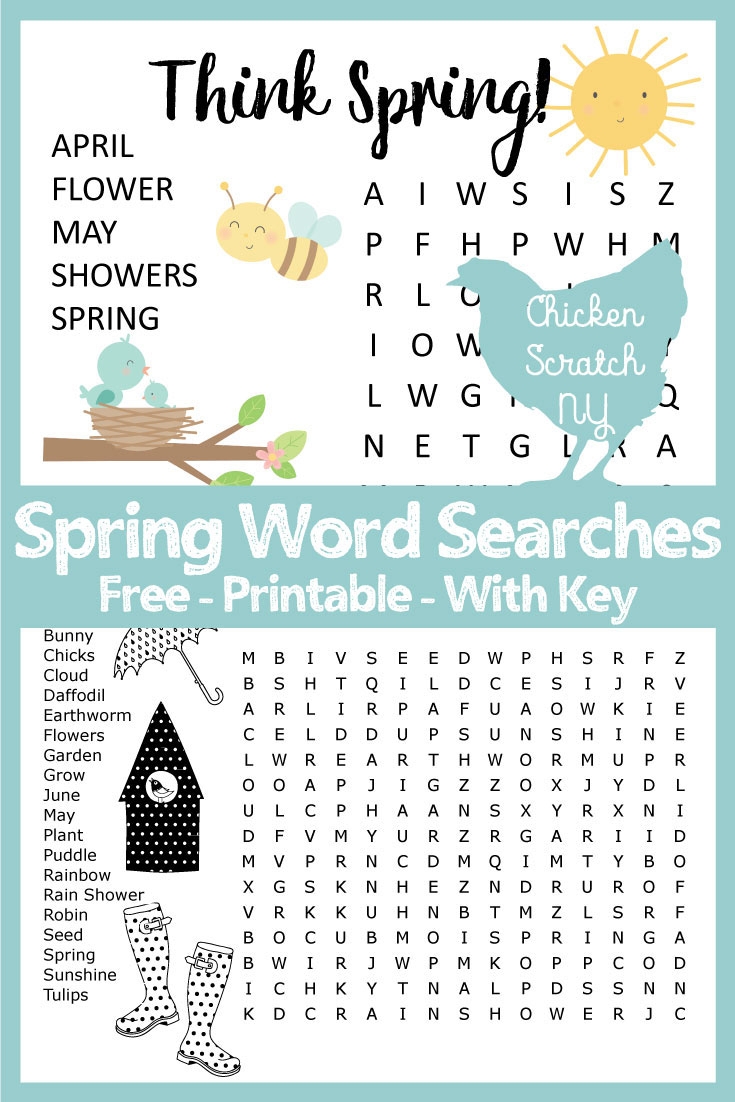 Printable Spring Crossword Puzzles Printable Crossword Puzzles