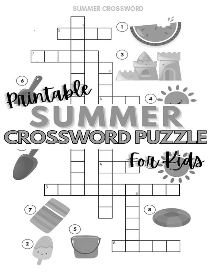 Printable Summer Crossword Puzzles For Adults Free Download And Print 