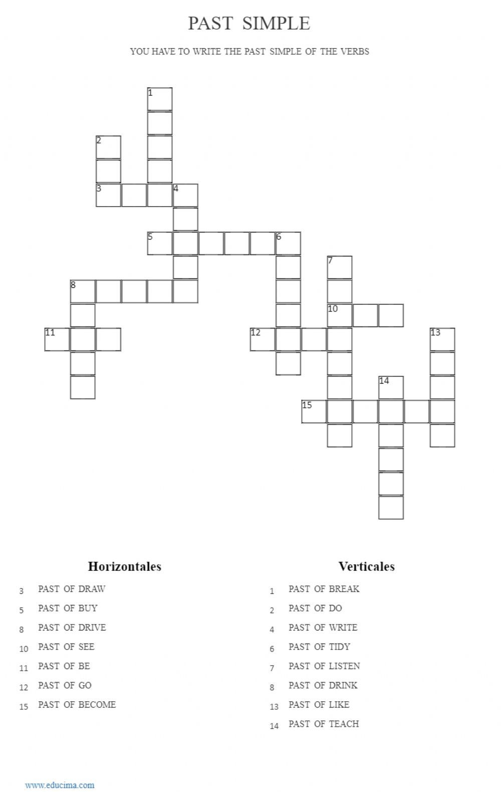 Regular And Irregular Verbs Simple Past Tense School Subjects 