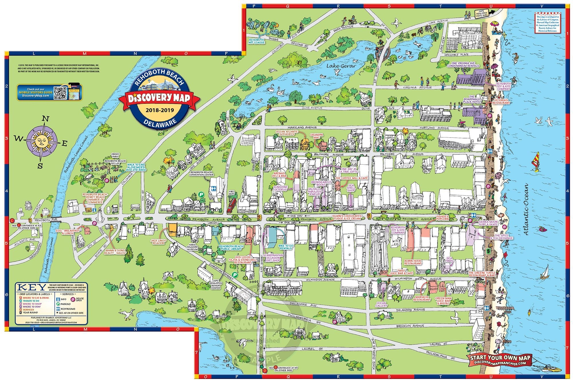 Rehoboth Beach Street Map