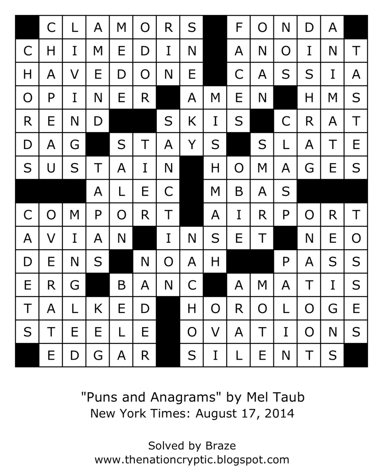 Seattle Times Nyt Crossword - Free Printable Crosswords
