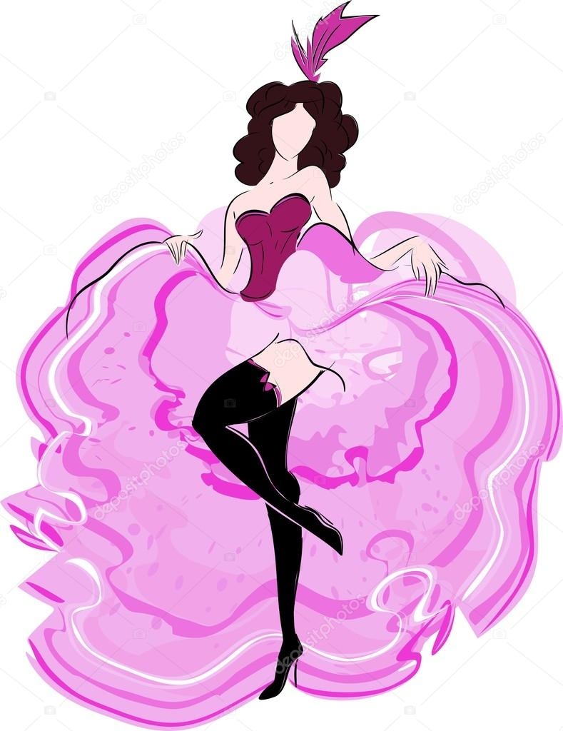 Sketch Of Cancan Dancer Stock Vector Mariaflaya 90861596