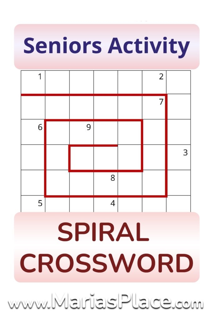 Spiral Crossword Puzzle Free Crossword Puzzles Printable