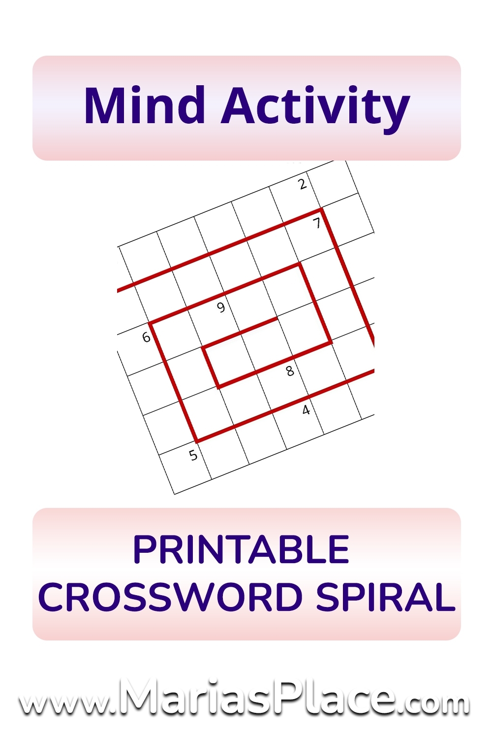Spiral Crossword Puzzle Free Crossword Puzzles Printable