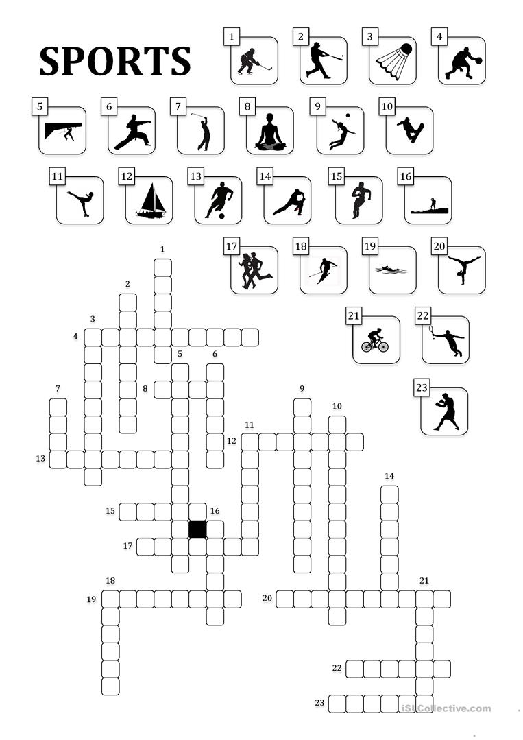 Sports Crosswords Printable Sports Crosswords Printable