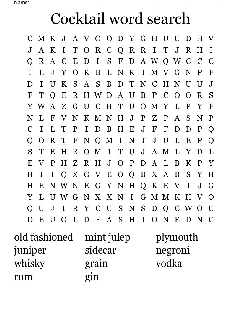 Steps To Prepare 2 Ingredient Vodka Drinks Crossword