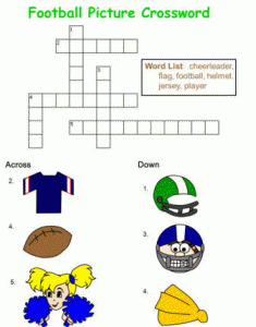 Super Bowl Crossword Puzzle Printable