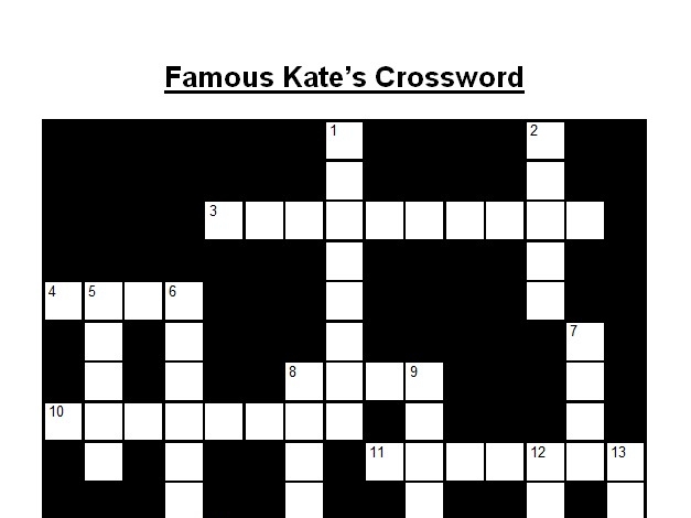 Super Model Kate Crossword Prntbl concejomunicipaldechinu gov co