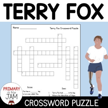 Terry Fox Crossword Puzzle By Primary Is My JAM TPT