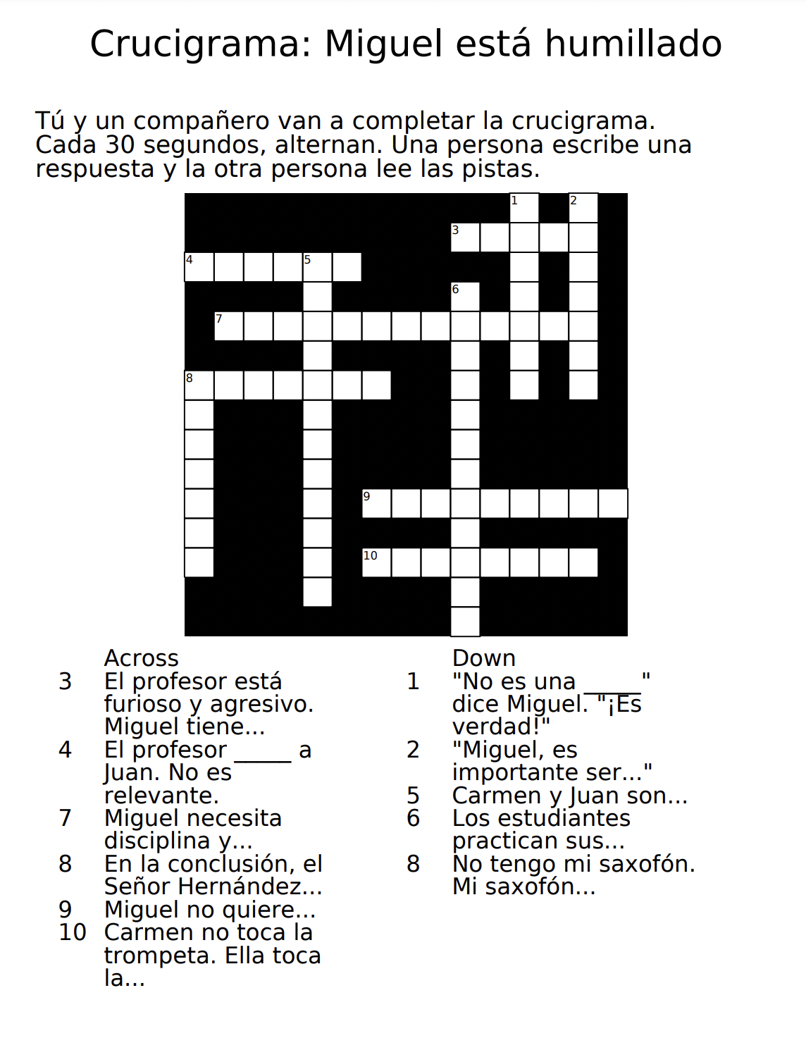 The Crossword Relay Spanish En Contexto