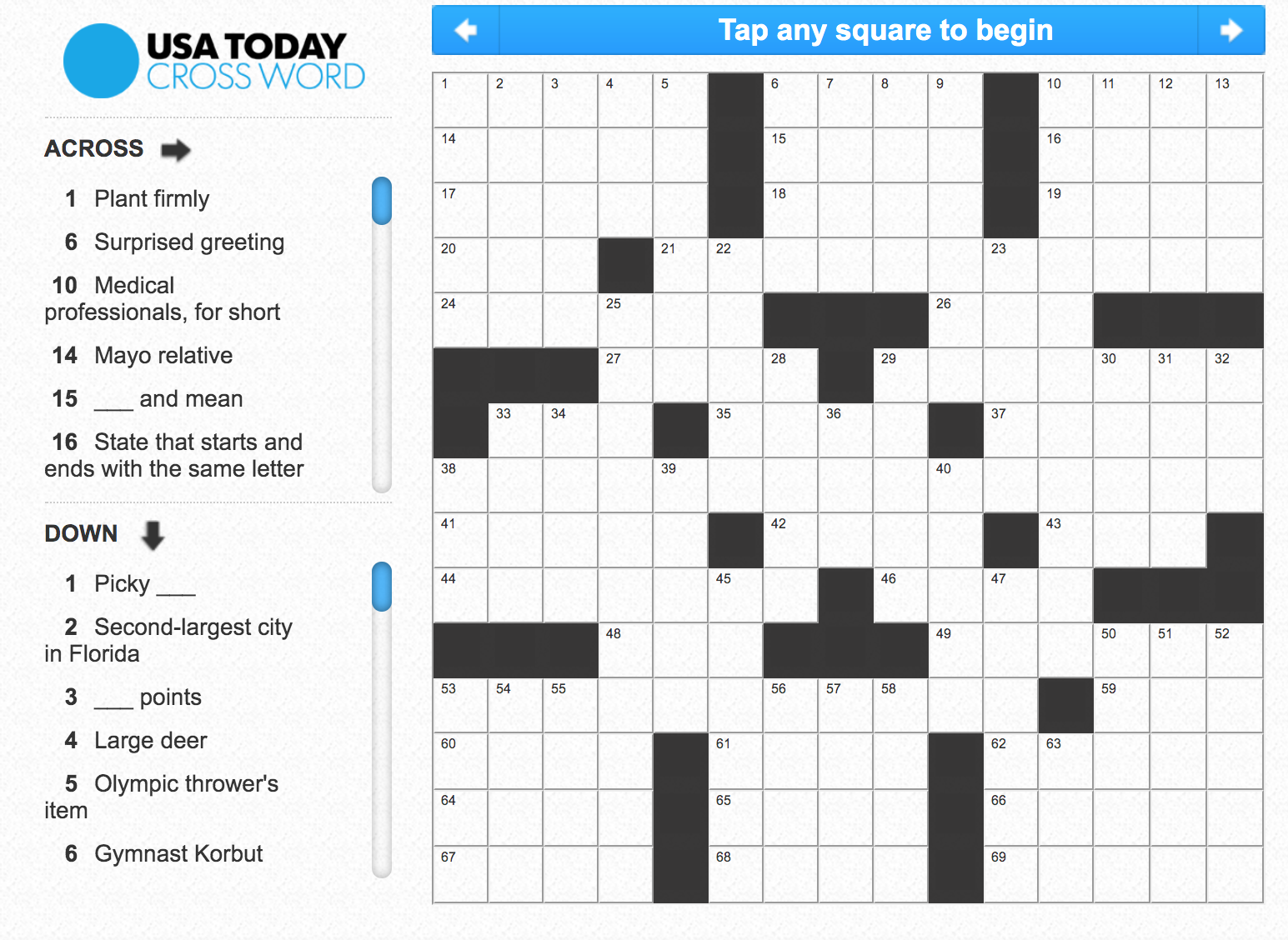 The KADEP Blog USA Today Crossword Puzzle James Crossword Puzzles