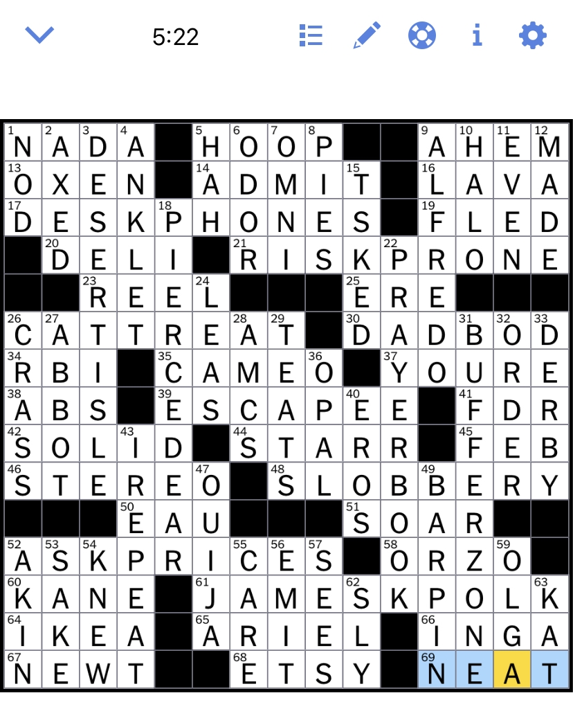 The New York Times Crossword Puzzle Solved Monday 39 s New York Times 