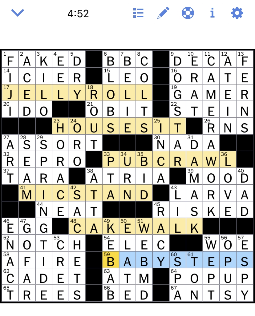 The New York Times Crossword Puzzle Solved Monday 39 s New York Times 