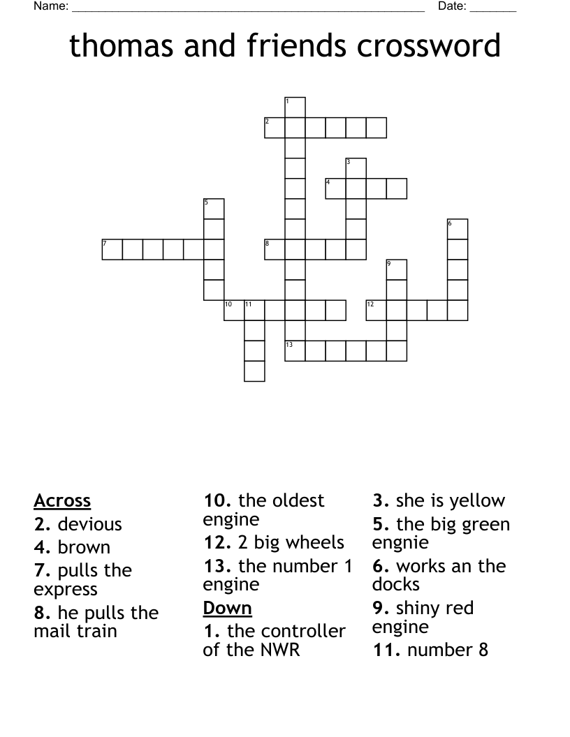 Thomas Crossword Puzzle Pointssalo