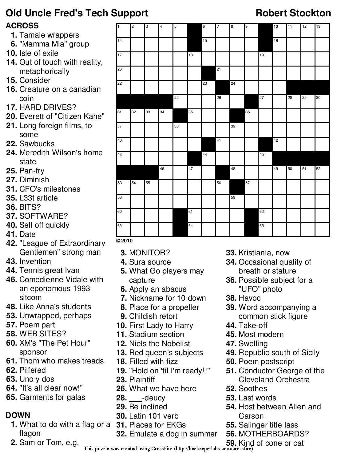 Thomas Joseph Crossword Printable Version Printable Crossword Puzzles