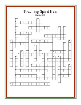 Touching Spirit Bear Crossword Puzzle Bundle By Jim Tuttle TPT