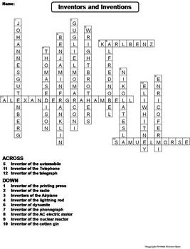 Tranquilidad De Esp ritu Flaco Posibilidades Crossword Puzzle Inventor 