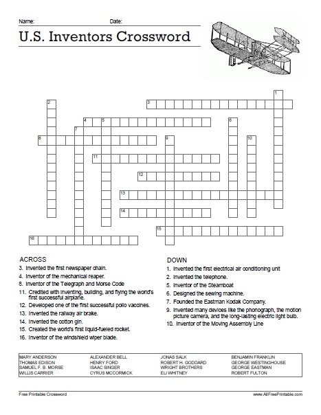 Tranquilidad De Esp ritu Flaco Posibilidades Crossword Puzzle Inventor 