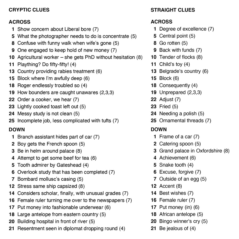 Two Speed Crossword Puzzler