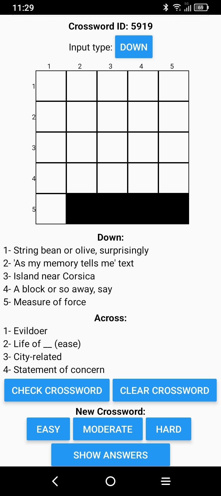 Unlimited Crosswords Application
