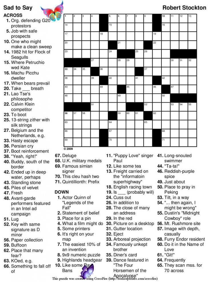Usa Today Crossword Puzzle Online Loretta Smith 39 s English Worksheets