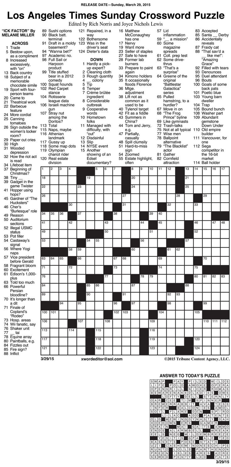 Usa Today Crossword Puzzles Printable Free FREE Printable A Z