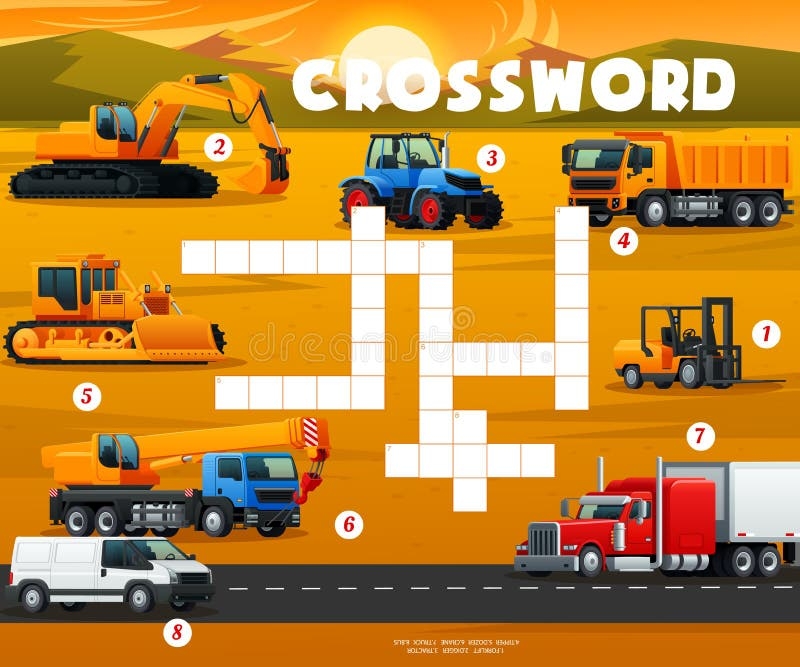 Vehicle Crossword Puzzle Stock Illustrations 56 Vehicle Crossword 
