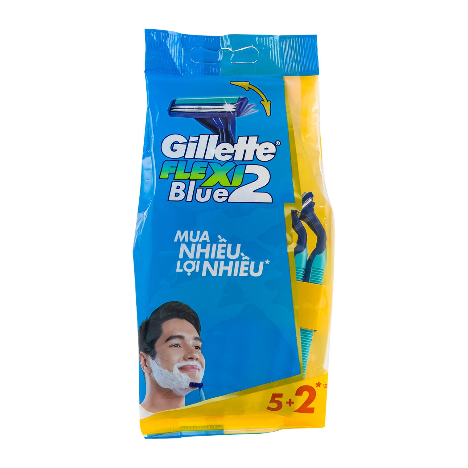 Wholesale Gillette 5 2pk Blue Flexi Razor