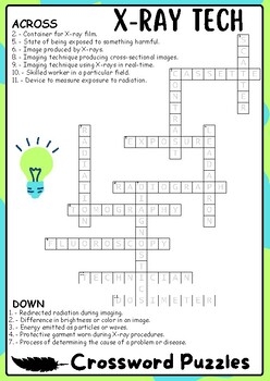 X ray Tech Crossword Puzzles All About X ray Tech Crossword Activities