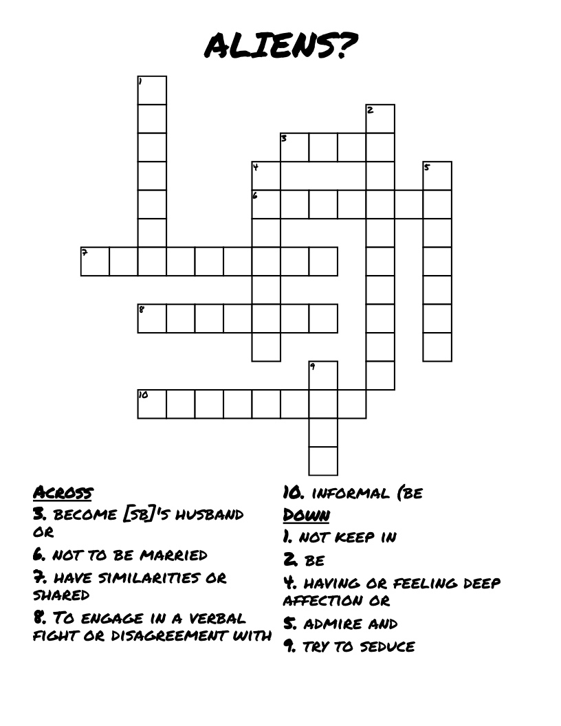 Xenomorphs Eg Crossword