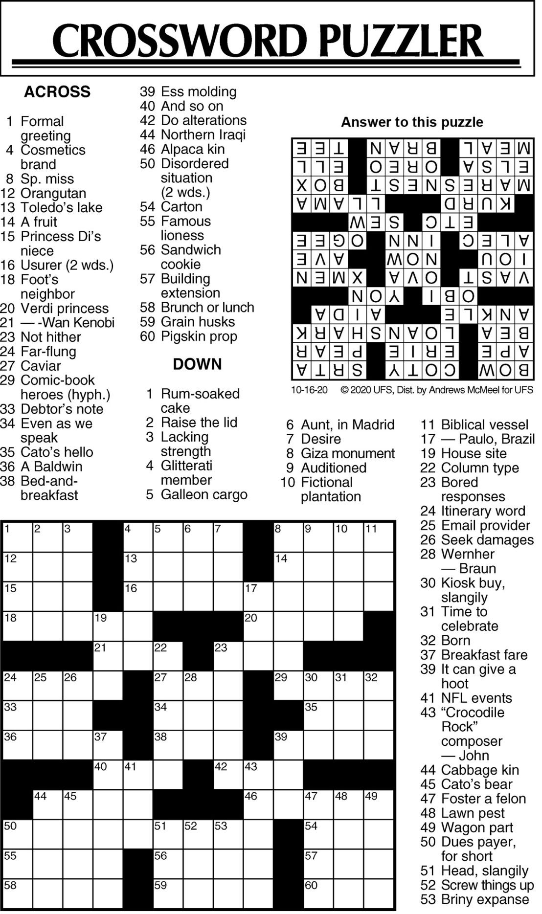 Yahoo Daily Crossword Puzzle Play Our Daily Crossword Puzzles Online 
