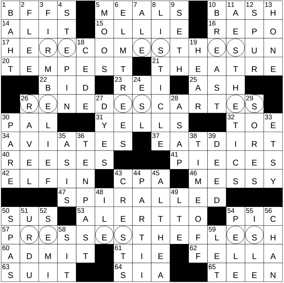 0617 25 NY Times Crossword 17 Jun 25 Tuesday NYXCrossword
