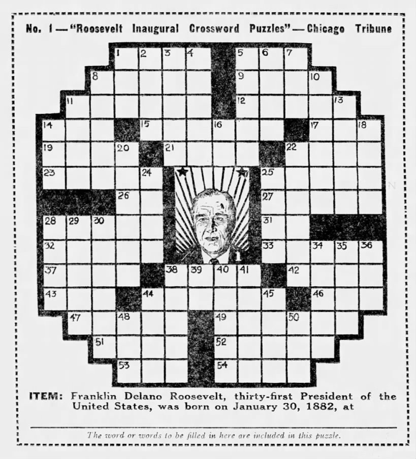 1937 The Year In Crosswords 2 Of 2 T Campbell s Grid