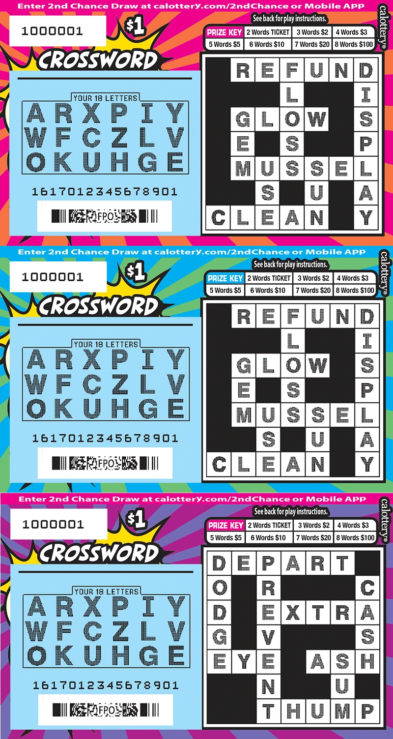 7994 Grand Prizes Remain Today s Scratch off Odds For Crossword Express CA Lottery Dr Lotto